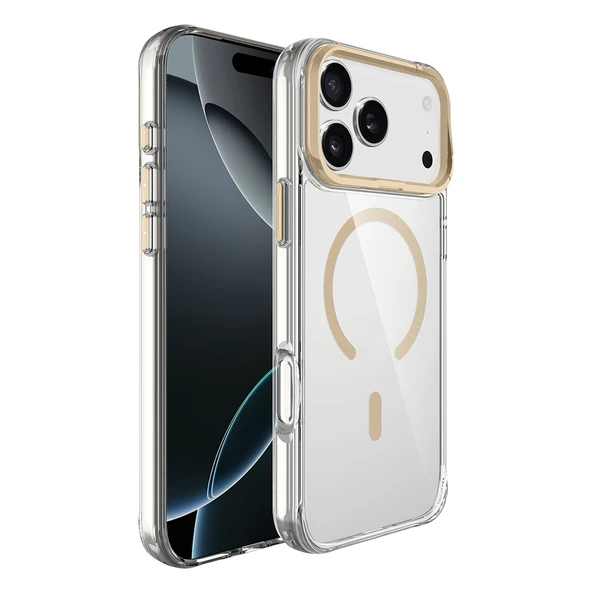 Gpack iPhone 17 Pro Max uyumlu Kılıf Azor Köşeler Airbagli Kamera Standlı M-Safe Şarj Özellikli ürün görseli 1