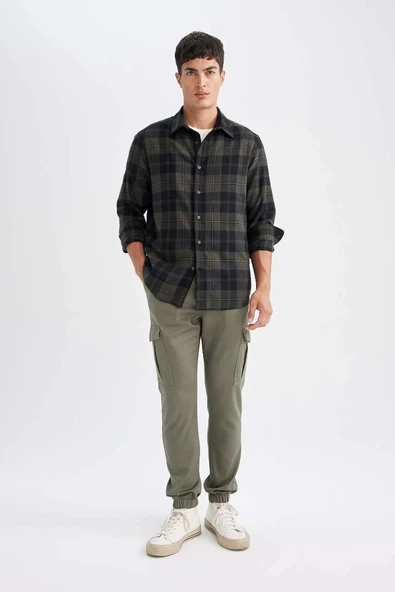 D1044 Kargo Cepli Lastikli Paça Jogger Pantolon ürün görseli 1