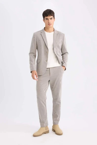 A8102 Tailored Regular Fit Cepli Gabardin Pantolon ürün görseli 1