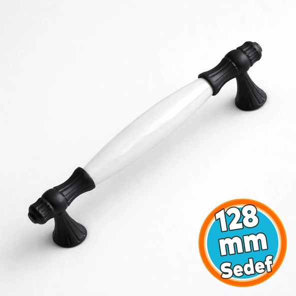 Mobilya Çekmece Dolap Mutfak Kulpları Kulbu Kulpları Dolabı Kulpu Gerçek Sedef Kulpu Siyah 128 Mm ürün görseli 1