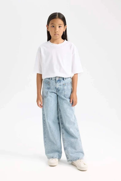 D3719 Wide Leg Geniş Bol Paça Cepli Pantolon ürün görseli 1