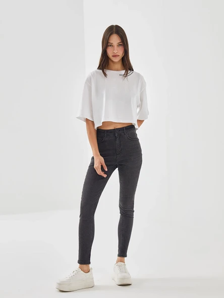 LCW Jeans GRİ Jüpiter Süper Skinny Fit Kadın Jean Pantolon ürün görseli 1