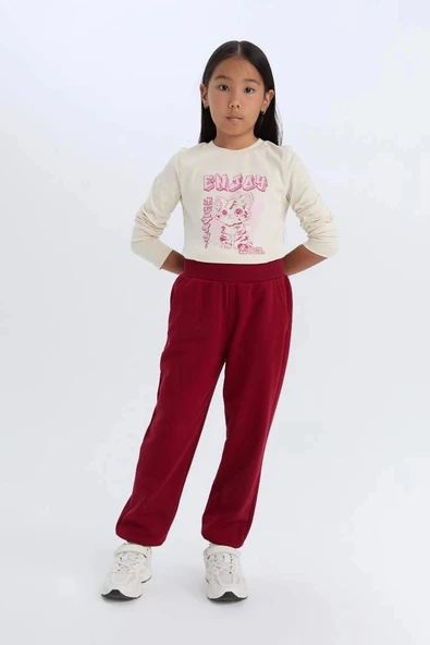 D7008 Beli Paçası Lastikli Cepli Basic Düz Jogger Eşofman Altı ürün görseli 1