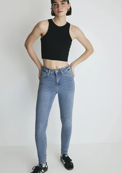 Mavi 100980-82194 Serenay Gold Shape Vintage Indigo Mavisi Jean Pantolon ürün görseli 1