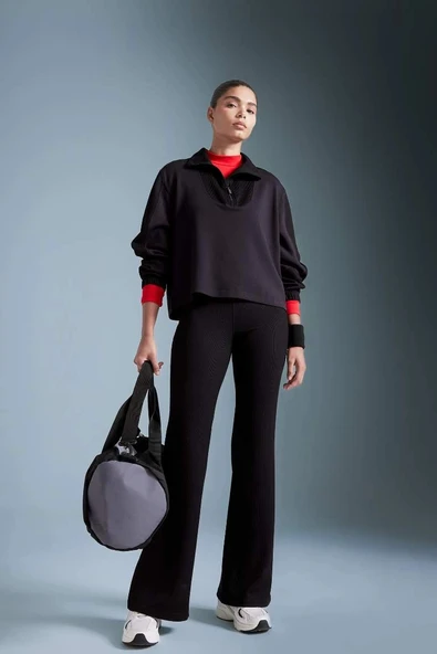 D0389 DeFactoFit Flare Fit İspanyol Paça Standart Boy Modal Pantolon ürün görseli 1