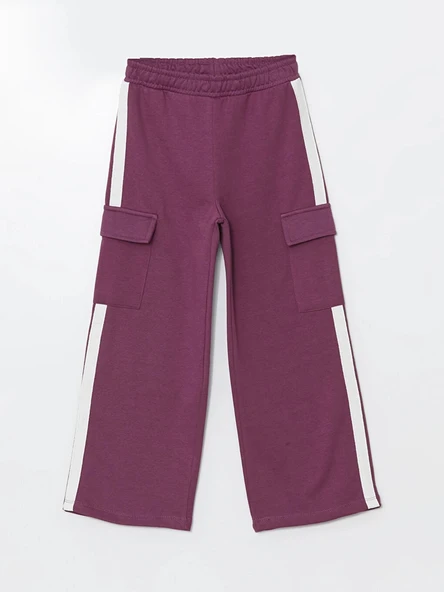 LCW Kids Mürdüm Beli Lastikli Kız Çocuk Kalın Jogger Eşofman Altı ürün görseli 1