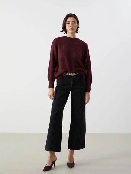 LCW Jeans SİYAH Wideleg Kadın Jean Pantolon ürün görseli 1