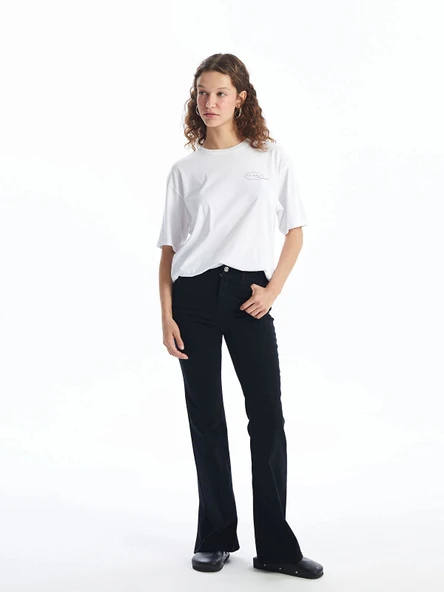LCW Jeans SİYAH Mars Flare Kadın Jean Pantolon ürün görseli 1
