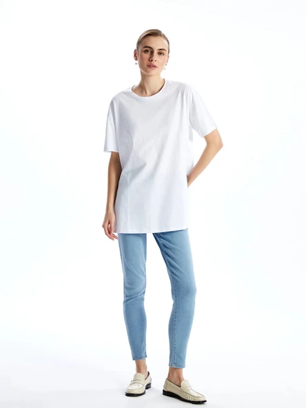 LCWAIKIKI Classic İNDİGO Slim Fit Kadın Jean Pantolon ürün görseli 1