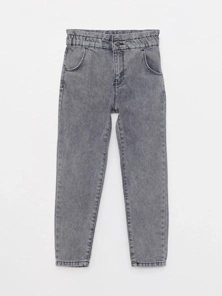 LCW Kids Mavi Pamuklu Basic Kız Çocuk Jean Pantolon ürün görseli 1
