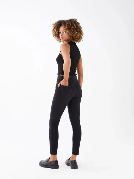 LCW Jeans SİYAH Yüksek Bel Jüpiter Süper Skinny Fit Kadın Jean Pantolon ürün görseli 1