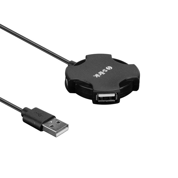 Swapp Siyah Usb 2.0 4 Port Hub Kablolu Çevirici Adaptör SW-U212 ürün görseli 1
