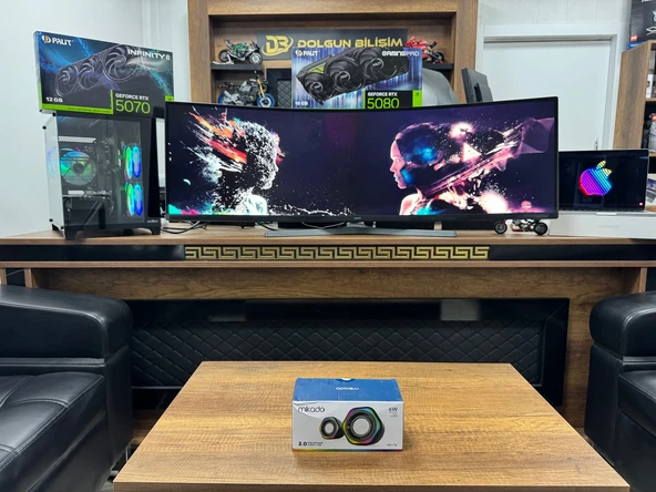 Mikado MD-176 6W 2.0 Siyah RGB Aydınlatmalı USB Speaker / Hoparlör ürün görseli 1