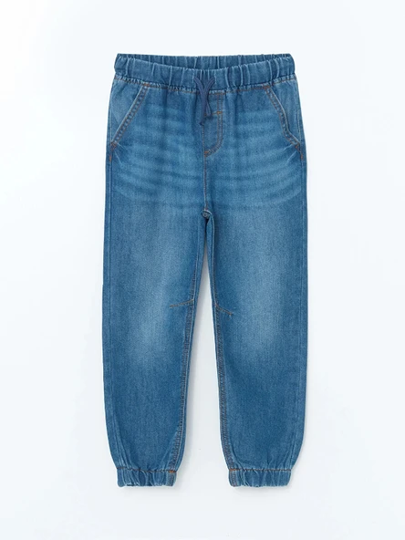 LCW Kids İNDİGO Beli Lastikli Erkek Çocuk Jean Pantolon ürün görseli 1