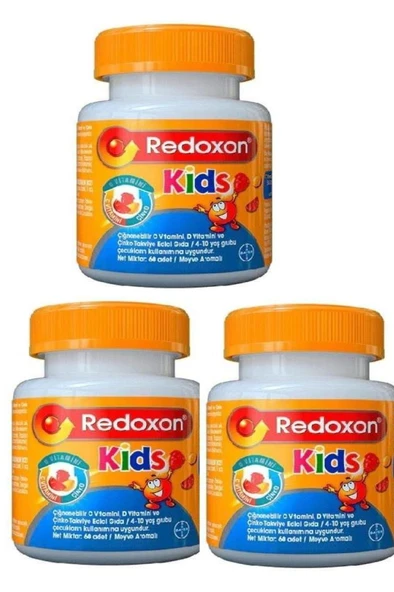 Redoxon Kids 60 Çiğnenebilir Tablet-3 ADET-SKT:04/2027 ürün görseli 1