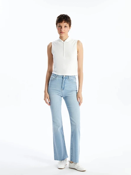 LCW Jeans İNDİGO Mars Flare Kadın Jean Pantolon ürün görseli 1