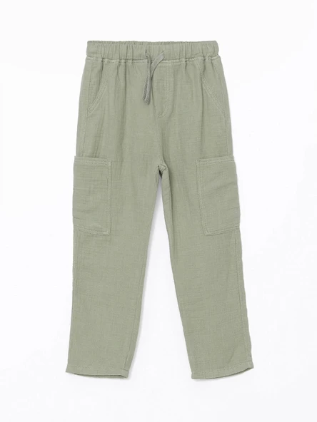 LCW baby YEŞİL Basic Erkek Çocuk Kargo Pantolon - Resim 3