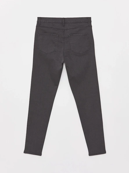 LCWAIKIKI Basic GRİ Slim Fit Kadın Jean Pantolon - Resim 6