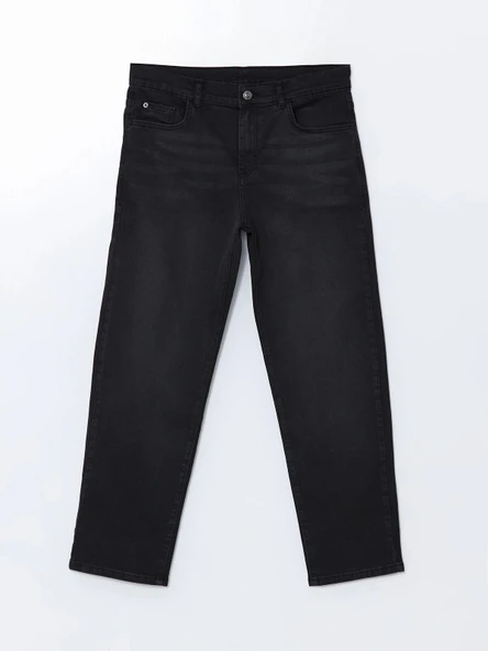 LCW Kids SİYAH Beli Ayarlanabilir Lastikli Erkek Çocuk Jean Pantolon ürün görseli 1