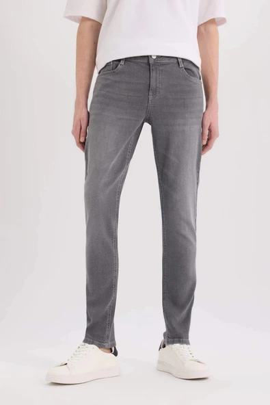 Defacto E2740 Gri Carlo Skinny Fit Ekstra Dar Kalıp Normal Bel Ekstra Dar Paça Jean Pantolon ürün görseli 1