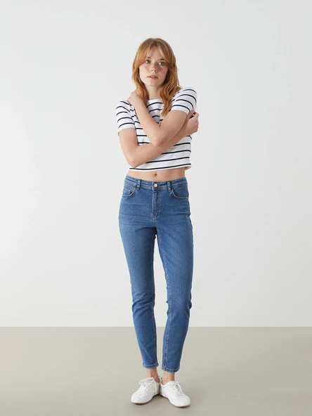 LCW Jeans İNDİGO Push Up Kadın Jean Pantolon ürün görseli 1