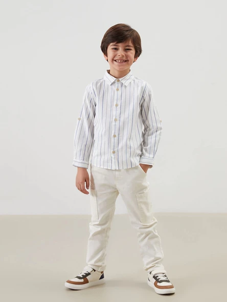 LCW Kids BEJ Beli Lastikli Erkek Çocuk Jogger Pantolon ürün görseli 1