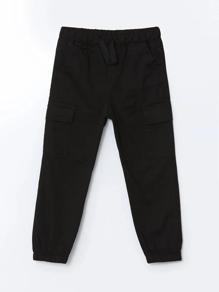 LCW Kids SİYAH Beli Lastikli Erkek Çocuk Jogger Pantolon ürün görseli 1
