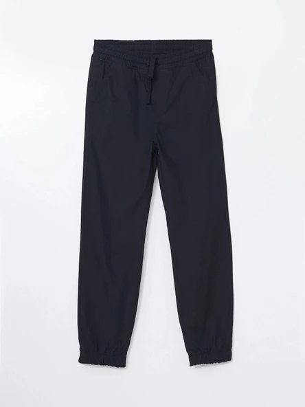 LCW Kids SİYAH Beli Lastikli Erkek Çocuk Jogger Pantolon ürün görseli 1