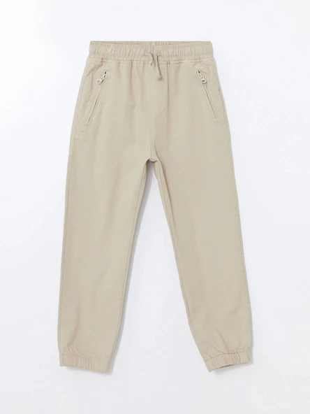 LCW Kids HAKİ Beli Lastikli Erkek Çocuk Jogger Pantolon ürün görseli 1