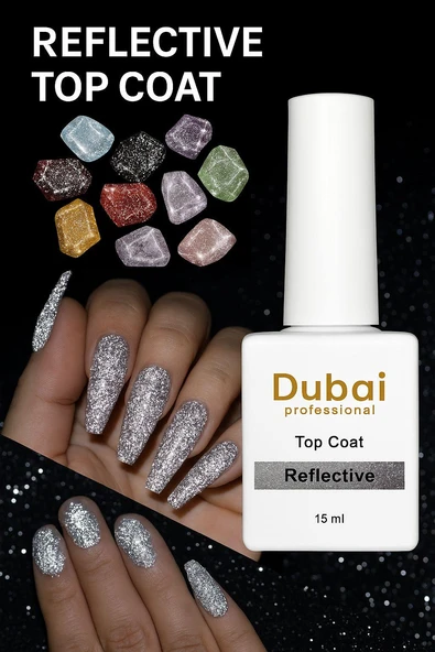 Dubai Professional Reflective Top Coat 15 ml ürün görseli 1