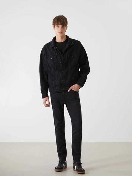 LCW Jeans SİYAH 750 Slim Fit Erkek Jean Pantolon ürün görseli 1