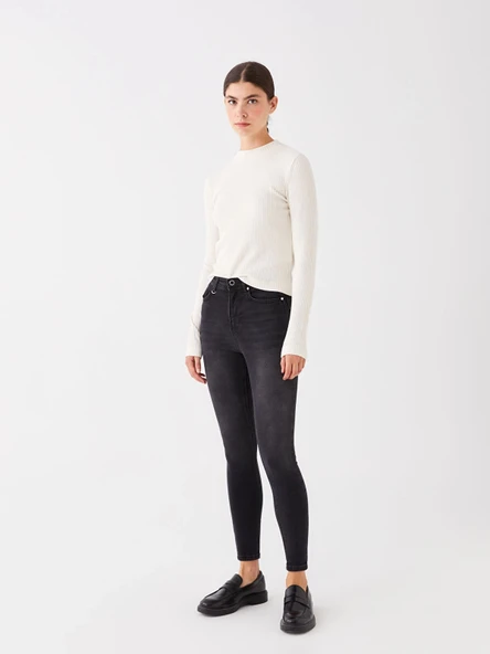 LCW Jeans SİYAH Yüksek Bel Jüpiter Süper Skinny Fit Kadın Jean Pantolon ürün görseli 1