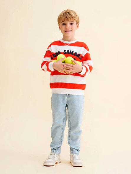 LCW Kids İNDİGO Beli Lastikli Erkek Bebek Jean Pantolon ürün görseli 1