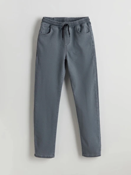 LCW Kids GRİ Beli Lastikli Erkek Çocuk Jean Pantolon ürün görseli 1