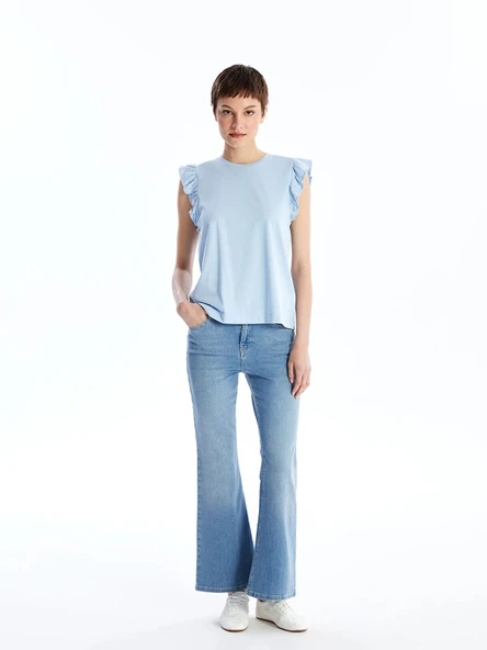 LCW Jeans İNDİGO Mars Flare Kadın Jean Pantolon ürün görseli 1
