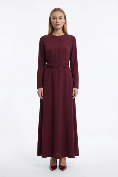 BORDO ELBİSE - Resim 3
