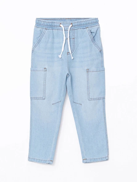 LCW Kids İNDİGO Beli Lastikli Erkek Çocuk Jogger Jean Pantolon ürün görseli 1