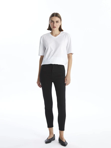 LCWAIKIKI Classic SİYAH Slim Fit Kadın Jean Pantolon ürün görseli 1