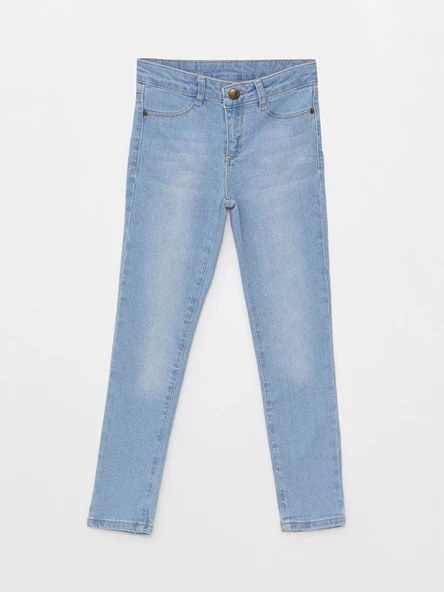 LCW Kids İNDİGO Skinny Fit Kız Çocuk Jean Pantolon ürün görseli 1