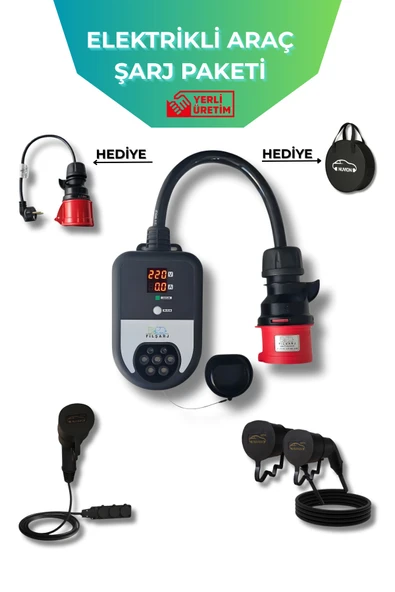 NUVION Elektrikli Araç Paketi-Şarj İstasyonu-V2L BYD/SKYWELL Uyumlu-Type(Tip) 2 Ac Şarj Kablosu-Dönüştürücü ürün görseli 1