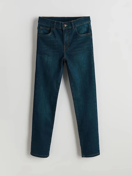 LCW Kids İNDİGO Beli Ayarlanabilir Lastikli Erkek Çocuk Jean Pantolon ürün görseli 1