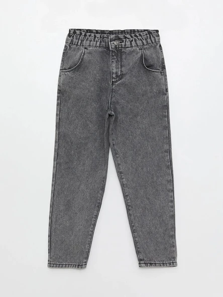 LCW Kids Karışık Paperbag Kız Çocuk Jean Pantolon ürün görseli 1