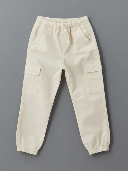 LCW Kids BEJ Beli Lastikli Erkek Çocuk Jogger Pantolon ürün görseli 1