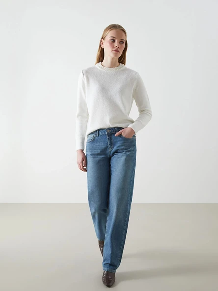 LCW Jeans İNDİGO Straight Fit Kadın Jean Pantolon ürün görseli 1