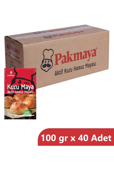 Pakmaya Aktif Kuru Hamur Mayası 100 gr x 40 Adet (1 Koli) ürün görseli 1