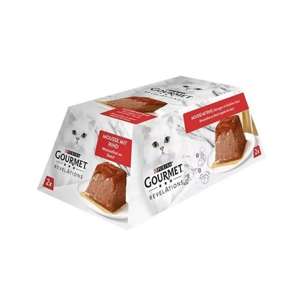 ProPlan Gourmet Revelations Biftekli Kedi Konservesi 2x57gr ürün görseli 1
