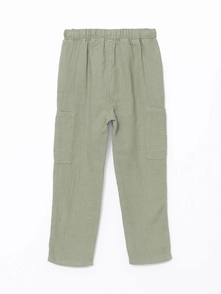 LCW baby YEŞİL Basic Erkek Çocuk Kargo Pantolon - Resim 5