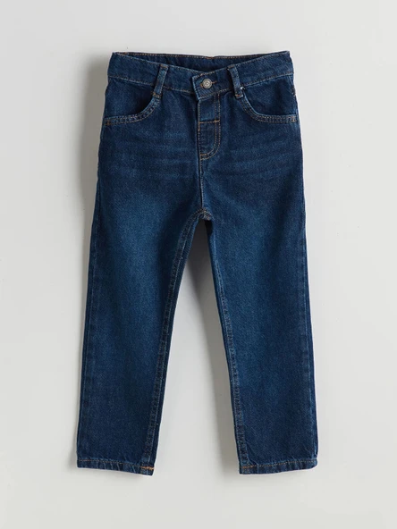 LCW Kids Indigo Beli Lastikli Erkek Bebek Jean Pantolon ürün görseli 1