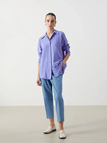 LCWAIKIKI Classic İNDİGO Beli Lastikli Carrot Fit Kadın Jean Pantolon ürün görseli 1