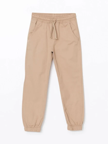 LCW Kids BEJ Beli Lastikli Erkek Çocuk Jogger Pantolon ürün görseli 1